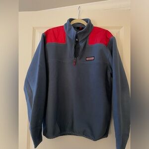 Vineyard Vines Sherpa Sweatshirt Blue and Red